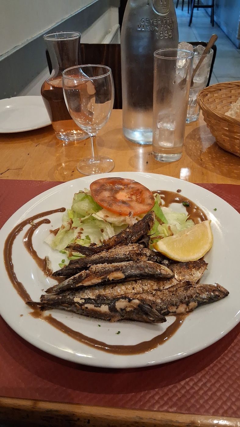 Sardines grillées et salade